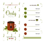 طرح آماده و قابل ویرایش منو کافه