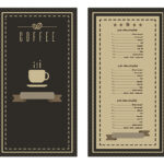 طرح ساده و ویژه منوی کافه - لایه باز