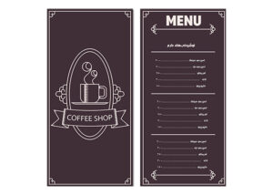طرح منوی کافه ساده و شیک | فایل لایه باز